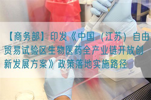 【商務(wù)部】印發(fā)《中國（江蘇）自由貿(mào)易試驗(yàn)區(qū)生物醫(yī)藥全產(chǎn)業(yè)鏈開放創(chuàng)新發(fā)展方案》政策落地實(shí)施路徑?(圖1)